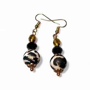 🥂⭐️🐆 sweet evening wear LEOPARD  ball earrings